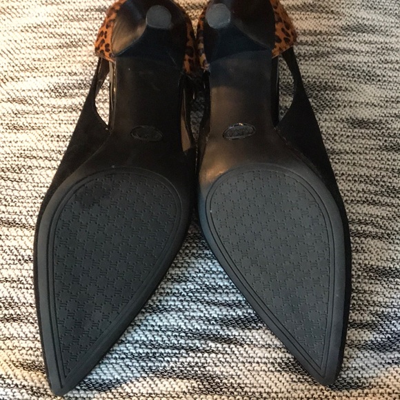 Joan & David Circa suede/leopard fur heels - Picture 7 of 8